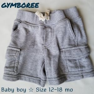 GYMBOREE baby boy cargo comfy shorts size 12-18 mo